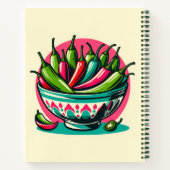 メキシコカスタム食チリ美術ポップ・アートのレシピ書 ノートブック (裏面)