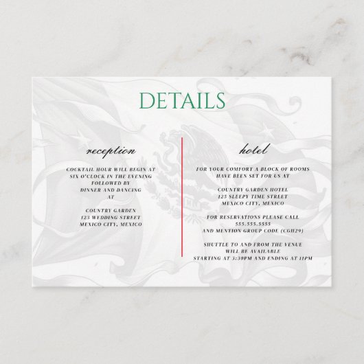 メキシコカップルのエンクロージャカード エンクロージャーカード (正面)