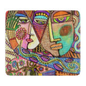 メキシコカップルタラベラの庭のまな板 カッティングボード (正面)