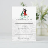 メキシコカップルRSVPカード 出欠カード (スタンド正面)