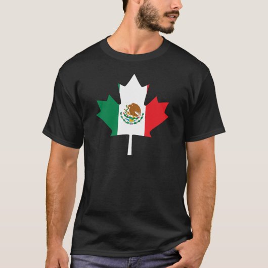 メキシコカナダの旗 Tシャツ (正面)