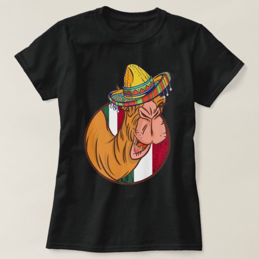メキシコカメルハットソンブレロおもしろいカメルライフメキシコ Tシャツ (デザイン正面)