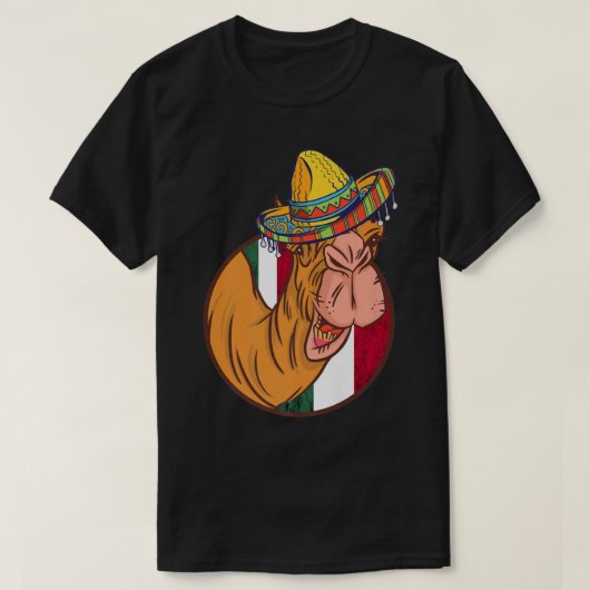 メキシコカメルハットソンブレロおもしろいカメルライフメキシコ Tシャツ (デザイン正面)