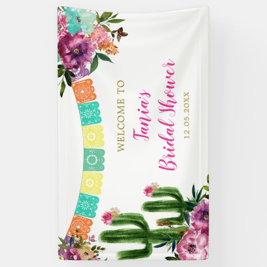 メキシコカラフルのタコの愛の大きなバナー 横断幕 (縦)