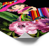 メキシコカラフルのフィエスタフローラ誕生日飲料 ポスター (角)