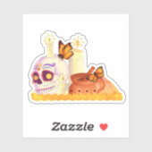 メキシコカラフルの死んだ砂糖スカル シール (シート)