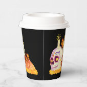 メキシコカラフルの死んだ砂糖スカル 紙コップ (右)