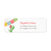 メキシコカラフルのFiesta赤ちゃんシャワーのアドレス ラベル (正面)
