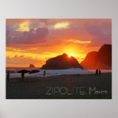 メキシコカラフルのZiordentで夕日（カスタマイズ可能） ポスター (正面)