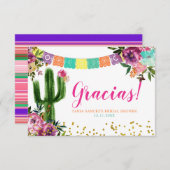 メキシコカラフルタコの恋サンキューカード サンキューカード (正面/裏面)