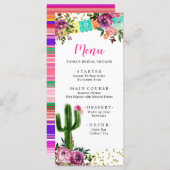 メキシコカラフルタコの恋ブライダルシャワーメニュー メニュー (正面/裏面)