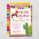 メキシコカラフルピナタベビーシャワー招待状 招待状 (正面/裏面)