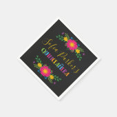 メキシコカラフルフィエスタキンセニェラ スタンダードカクテルナプキン (角)