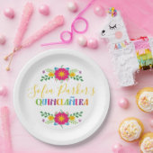 メキシコカラフルフィエスタキンセニェラ ペーパープレート (パーティー)