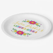 メキシコカラフルフィエスタキンセニェラ ペーパープレート (アングル)