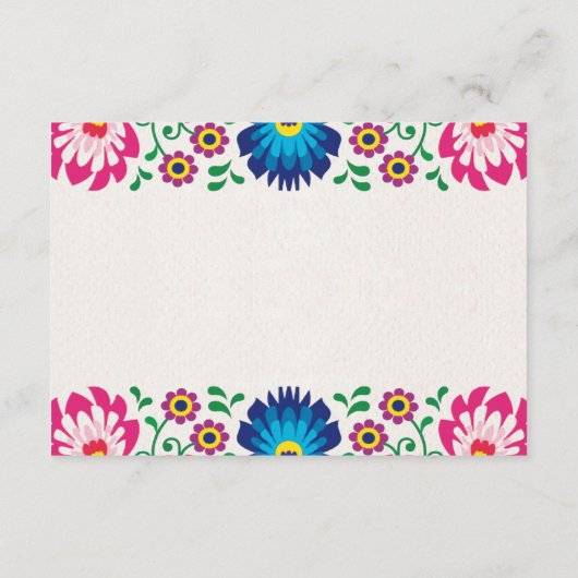 メキシコカラフルフィエスタフローラ結婚植物薬 エンクロージャーカード (裏面)