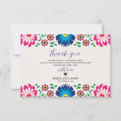メキシコカラフルフィエスタフローラ結婚植物薬 サンキューカード (正面)
