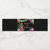 メキシコカラフルフィエスタフローラ誕生日 ペットボトルラベル (シングルラベル)