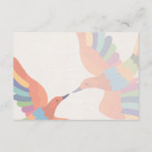 メキシコカラフルフィエスタモダンフローラ結婚ボダ エンクロージャーカード (裏面)