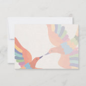 メキシコカラフルフィエスタモダンフローラ結婚ボダ サンキューカード (裏面)