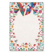 メキシコカラフルフィエスタモダンフローラ結婚ボダ テーブルナンバー (裏面)