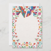 メキシコカラフルフィエスタモダンフローラ結婚ボダ 招待状 (裏面)