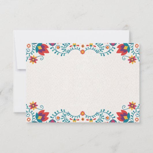 メキシコカラフルフィエスタ植物性結婚フローラ サンキューカード (裏面)