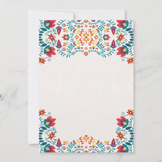 メキシコカラフルフィエスタ植物性結婚フローラ 招待状 (裏面)