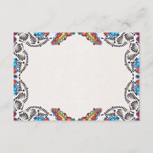 メキシコカラフルフィエスタ花結婚植物園 エンクロージャーカード (裏面)