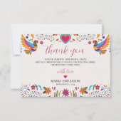 メキシコカラフルフィエスタ花結婚植物園 サンキューカード (正面)