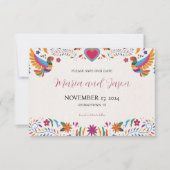 メキシコカラフルフィエスタ花結婚植物園 セーブザデート (正面)