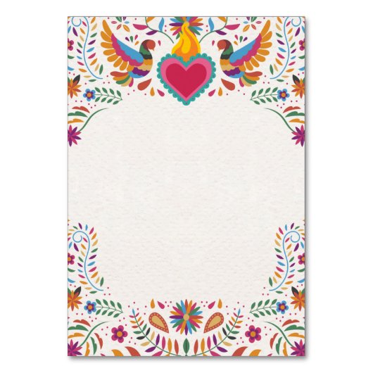 メキシコカラフルフィエスタ花結婚植物園 テーブルナンバー (裏面)