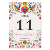 メキシコカラフルフィエスタ花結婚植物園 テーブルナンバー (正面)