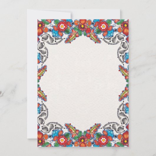 メキシコカラフルフィエスタ花結婚植物園 招待状 (裏面)