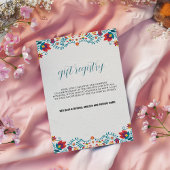 メキシコカラフルフローラ結婚ギフト登録証