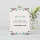 メキシコカラフルフローラ結婚ギフト登録証 (スタンド正面)