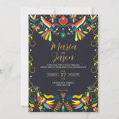メキシコカラフルンコデマヨフィエスタ結婚ズ 招待状 (正面)
