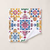 メキシコカラフルンスタータイル バスタオルセット (ウォッシュタオル)