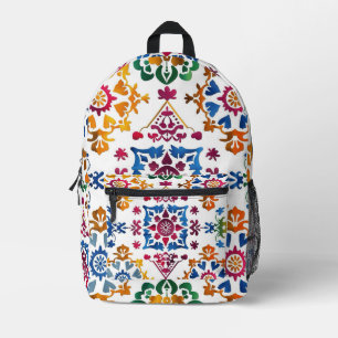 メキシコカラフルンスタータイル プリントバックパック