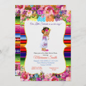 メキシコカラフルンセノリタフィエスタガールベビーシャワー 招待状 (正面/裏面)