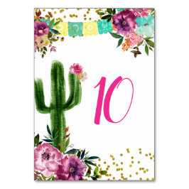 メキシコカラフルンタコの恋ブライダルシャワー テーブルナンバー