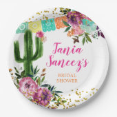 メキシコカラフルンタコアウトラブ紙プレート ペーパープレート (正面)