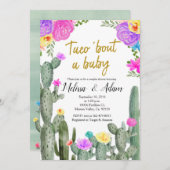 メキシコカラフルンタコベビーの赤ちゃんシャワー 招待状 (正面/裏面)