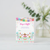 メキシコカラフルンフィエスタおむつラッフルベビーシャワー エンクロージャーカード (スタンド正面)