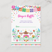 メキシコカラフルンフィエスタおむつラッフルベビーシャワー エンクロージャーカード (正面)