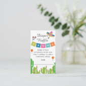 メキシコカラフルンフィエスタサボスおむつラッフル エンクロージャーカード (スタンド正面)