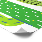 メキシコカラフルンフィエスタサボテン赤ちゃんシャワー ポスター (角)