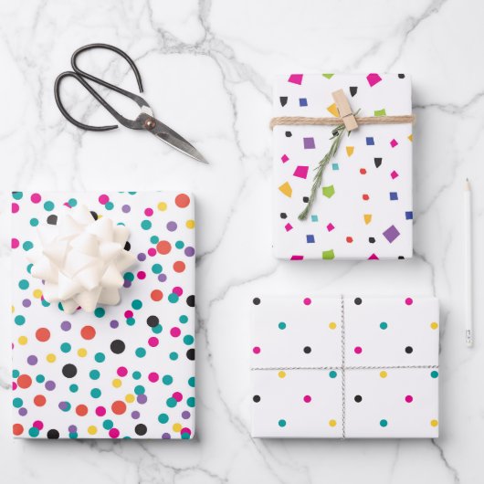 メキシコカラフルンフィエスタパターン ラッピングペーパーシート (正面)