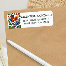 メキシコカラフルンフィエスタフォークアートフローラ刺繍