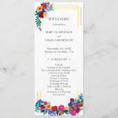 メキシコカラフルンフィエスタフローラ結婚式 プログラム (正面)